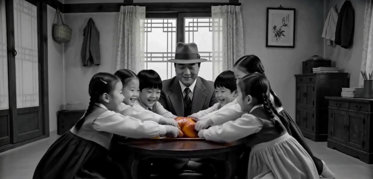 우리 다섯 남매는 서로 더 먹겠다고 울고불고 싸웠다.